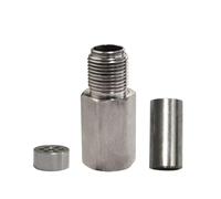 Vamhhx O2 Oxygen Sensor Catalytic Converter Fix Iron Nickel Plating Oxygen Sensor Car Universal O2 Oxygen Sensor Spacer Engine Light Adapter Bung(Black)