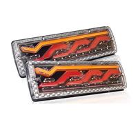 Vamhhx Rear Tail Light Assembly Bright LED Truck Tail Rear Lamp Lights Reversing Lighting W/Brake Stop Stream Turn Signal For Car Lorry Trailers Rear Lights(E)