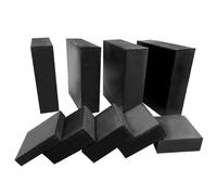 VAMIUR 1Pcs Black Industry Silicone Rubber Block Sheet, Elastic Anti Slip Damping Gasket Shockproof Pad 50X50/100x100/150X150mm 200x200mm (Size : 50X50X30mm)