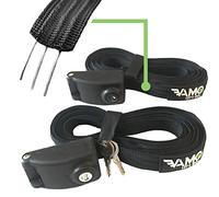 VAMO LET'S GO... Updated Premium Locking Tie Downs with 3 Stainless Steel Cables 'No Scratch' Silicone Buckle Surf or SUP Tie Down Straps for Surfboards, Paddle Boards (Two Pack) (14')