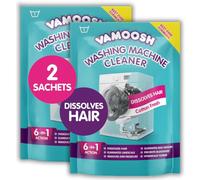 Vamoosh 6-in-1 Washing Machine Cleaner, Dissolves Hair, Eliminates Bad Odours, Removes Limescale, Deep Clean, Leaves Smelling Fresh, Antibacterial, Descales, 2 Sachet, 2 Washes