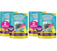 Vamoosh 6-in-1 Washing Machine Cleaner, Dissolves Hair, Eliminates Bad Odours, Removes Limescale, Deep Clean, Leaves Smelling Fresh, Antibacterial, Descales (Lemon, Pack of 4)