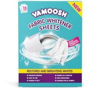 Vamoosh Laundry Whitener Sheets (Pack of 15) - Whitener for White Clothes - Restores & Brightens White Laundry in 15 Minutes - Dissolvable, Plastic-Free & Biodegradable - Works at 20°C