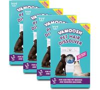 Vamoosh Pet Hair Dissolver- Pet Hair Remover for Washing Machines, 12x100g (4 Boxes), Removes Odour Dissolves Dog, Cat, Animal Fur, Cleans Pet Bedding in Washing Machine, Easy to Use, Up to 12 Washes