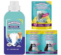 Vamoosh Pet Hair Remover Washing Machine Bundle - Pet Hair Dissolver (2 x 100g), Washing Machine Cleaner (1 Sachet) & Fabric Conditioner 500ml (Up to 16 Washes) - Removes Cat & Dog Hair
