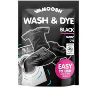 Vamoosh Wash & Dye Black 350g, Intense Black Dye for Clothes - Easy to Use Fabric Colour for Washing Machine, Just Pop in The Drum for Fresh-Looking Results