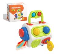 Vamotto Busy Cube Montessori Sensory Activity Board for Toddlers 1 Year Old