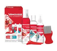Vamousse PRO Lice Emergency Kit, Includes Lice Treatment Mousse (6 Oz), Daily Shampoo (4 Oz), Repellent Spray (3 Oz), Steel Comb & 2 Clips, for Kids &