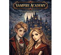 Vampire Academy Coloring Book: Gothic Fantasy, Dark Academia and Magical School Designs for Adults: Beautiful Vampire Characters, Gothic Castles, Fantasy Romance and Enchanting Coloring Pages