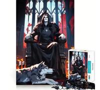 Vampire And His Wolf Adults 1000 Pieces Puzzle Mind Training Fun Burr Free Clean Cut Pieces Heartwarming Gathering Activity (38x52cm)
