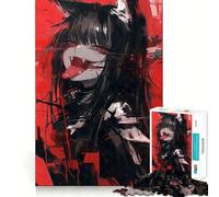 Vampire Anime Cat Girl Adults 1000 Pieces Puzzle Mental Fun Game Advanced Laser Cutting Tech Amusing Challenge for Waiting Time (50x75cm)