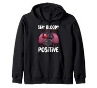 Vampire Bat Shirt Stay Bloody Positive Motivational Quotes Zip Hoodie