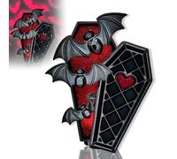 Vampire Bat Wall Night Light, 2025 New Halloween Bat Coffin Projector Plug in, Gothic Bat Coffin Aromatherapy Night Light, Spooky Bat Coffin Light Up for Halloween Party, Bedroom