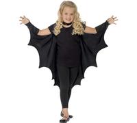 Kids Unisex Vampire Bat Costume, Wings, Black, One Size Smiffys Black One Size