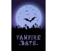 Vampire Bats In Graveyard & Purple Sky Notebook 6x9 100 Lined Ruled Pages Notepad Journal Diary Notes: Perfect Gift For Anyone Who Loves Gothic Creepy Halloween Illustrations