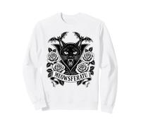 Vampire Black Cat Roses Bats Meowsferatu Sweatshirt