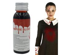 Vampire Blood - 100ml Realistic Fake Blood Fluid, Washable Makeup Prop | Splash Gel for Vampire Zombie Bride Costumes, Artificial Blood for V
