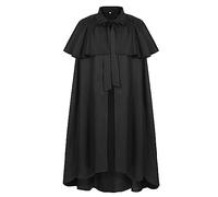 Vampire Cape, Adult, Halloween Costume, Unisex, Wizard Robe, Cape Coat, Long, Wide Cut, Long Knitted Jacket, Gothic Robe, Medieval Fancy Dress, Uniform for Halloween Party