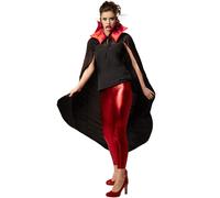 Vampire Cape Dracula Bat Devil Cloak Halloween Costume Fancy Dress Adult 135cm