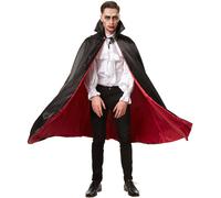 Vampire Cape Dracula Bloodsucker Devil Cloak Halloween Costume Fancy Dress Adult