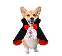 Vampire Cape for Dogs Halloween Costumes Devil Wizard Clothes Cute Cat Cape Halloween Christmas Cosplay Costume Props (Red, XS)