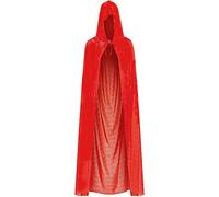 Vampire Cape Kids Fancy Dress Halloween Costumes - 120cm Red Hooded Cape Kids Hooded Cloak for Dracula or Devils Halloween Fancy Dress Costume for Boys and Girls - Red Vampire Cloak for World Book Day