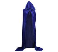 Vampire Cape with Hood, Halloween Costume Unisex, Grim Reaper Hooded Cape Renaissance Cape Gothic Capelet Medieval Fancy Dress Velvet Coat Robe for Adults Halloween Party