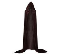 Vampire Cape with Hood, Halloween Costume Unisex Grim Reaper Hooded Cape Renaissance Cape Gothic Gown Medieval Fancy Dress Velvet Coat Robe for Adults Halloween Party