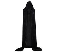 Vampire Cape with Hood, Halloween Costume Unisex Grim Reaper Hooded Cape Renaissance Cape Gothic Gown Medieval Fancy Dress Velvet Coat Robe for Adults Halloween Party