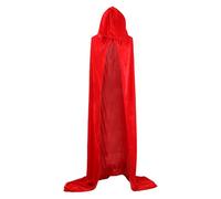 Vampire Cape with Hood, Halloween Costume Unisex Grim Reaper Hooded Cape Renaissance Cape Gothic Gown Medieval Fancy Dress Velvet Coat Robe for Adults Halloween Party