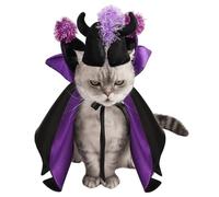 Vampire Cat Costume, Bat Wing Cape Pet Halloween Costumes with Tie, Halloween Cosplay Vampire Cloak for Small Dogs & CatsDog Costume