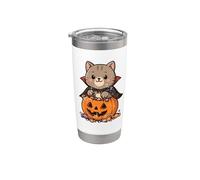 Vampire Cat in Pumpkin with Candy Stainless Steel Insulated Tumbler