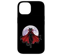 Vampire Cat With Cape and Full Moon Case for iPhone 14