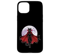 Vampire Cat With Cape and Full Moon Case for iPhone 15 Plus