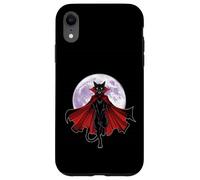 Vampire Cat With Cape and Full Moon Case for iPhone XR