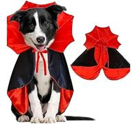 Vampire Costume for Dogs Red Black Halloween Bat Adjustable
