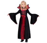 Vampire Costume for Girls, Vampire Costume for Girls Gothic Royal Kids for Dress up Party, Cosplay, Themed Party, M