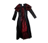 Vampire Costume Kids Royal Gothic Dress Outfits Halloween Cosplay Dress Up Girls Fancy Dress Role Play Party Costumes (Black, 11-12 Years)