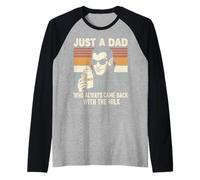 Vampire Dad Who Always Came Back with The Milk Retro Sunset Raglan Baseball Tee