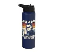Vampire Dad Who Always Came Back with The Milk Retro Sunset Stainless Steel Insulated Water Bottle