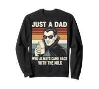 Vampire Dad Who Always Came Back With The Milk Retro Sunset Sweatshirt