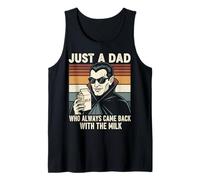 Vampire Dad Who Always Came Back with The Milk Retro Sunset Tank Top