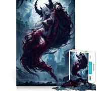 Vampire Death Anime Girl Puzzle for Adults 1000 Pieces Memory Play Game Firm Fit Secure Assembly Meaningful Connection Building Game (38x26cm)
