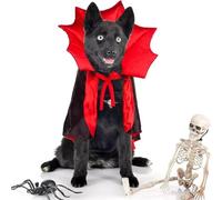 Vampire Devil Dog Cloak Cape, Halloween Costumes for Small to Large Pets