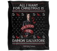 Vampire Diaries Damon All I Want For Christmas Is Blanket Multicoloured (147Cm X 91Cm)