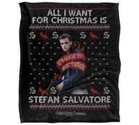Vampire Diaries Stefan All I Want For Christmas Is Soft Touch Blanket Multicoloured (147Cm X 91Cm)