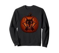 Vampire Dog Halloween Pumpkin Carving Jack O Lantern Sweatshirt