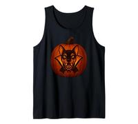 Vampire Dog Halloween Pumpkin Carving Jack O Lantern Tank Top