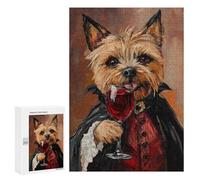 Vampire Dog with Wine Glass -1 Puzzle 1000 Teile Schwer Puzzle Spielzeug Lernspiel Impossible Herausforderungsspielzeug Für Erwachsene Kinder 300 PCS
