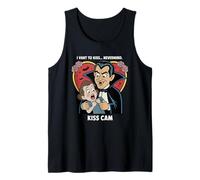 Vampire Dracula Nevermind Kiss Cam Parody Funny Halloween Tank Top